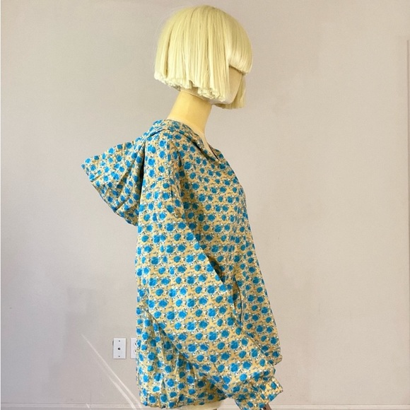 Marc By Marc Jacobs Swimwear Green Floral Hooded Jacket SZ L - Picture 3 of 7